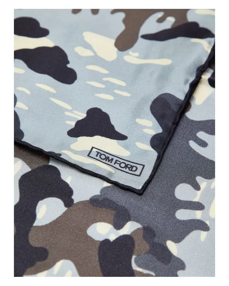 Tom Ford Men's Gray Silk Pocket Square Accessory Gray