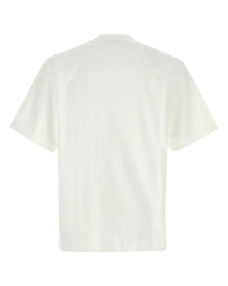 Ferragamo Men's Logo-Embroidered Cotton T-Shirt White White