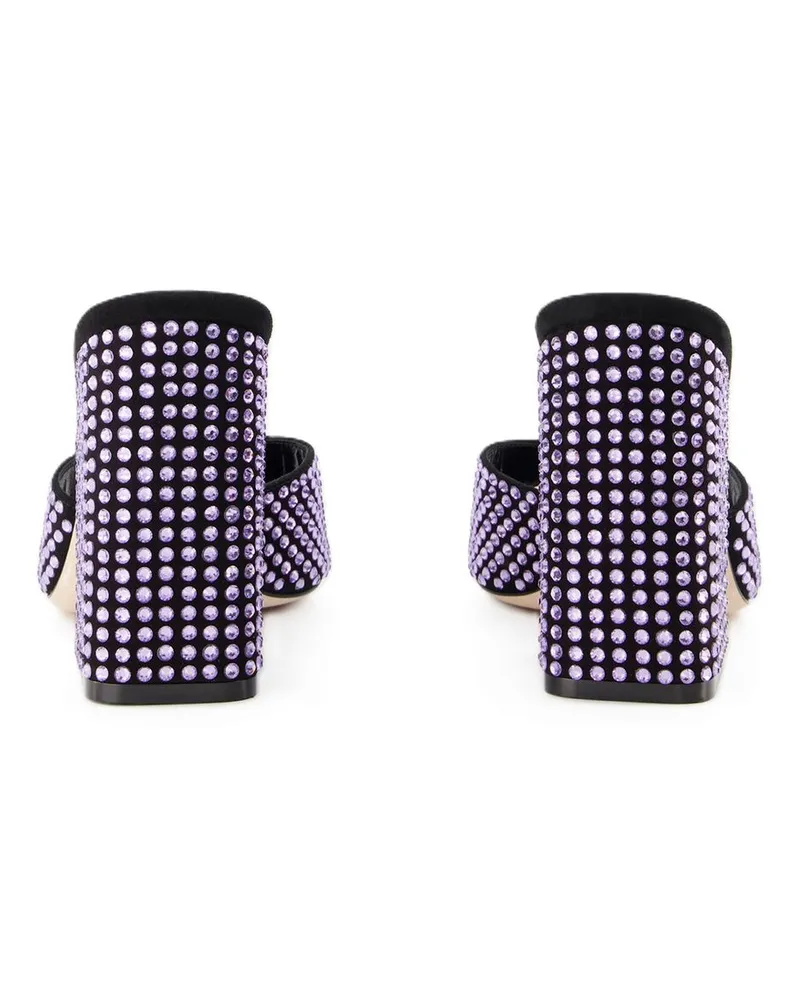 Paris Texas Women's Studded Heel Mule Purple Others Purple