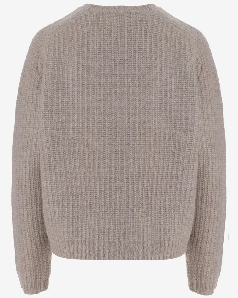 arch4 Ribbed Cashmere Crew Neck Sweater — Beige Beige