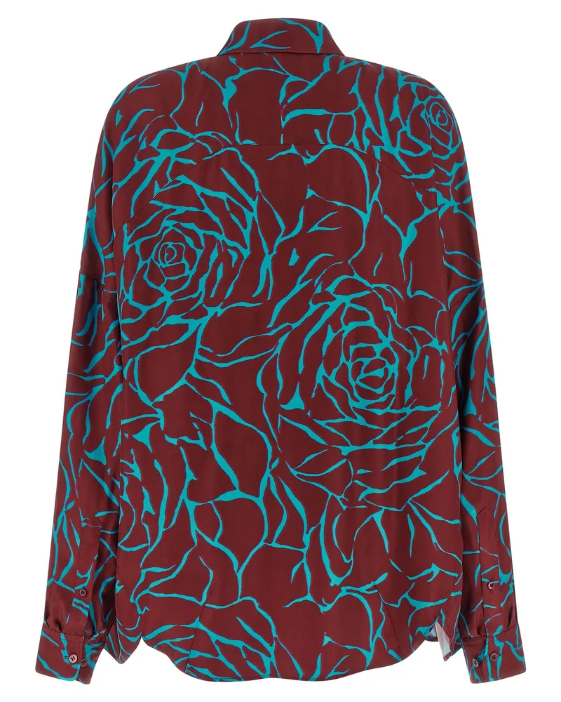 Dries van Noten Women's Bordeaux Viscose Blouse Bordeaux