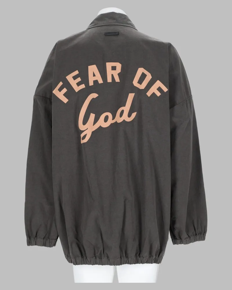 Fear of God Cotton Windbreaker Jacket — Gray Gray