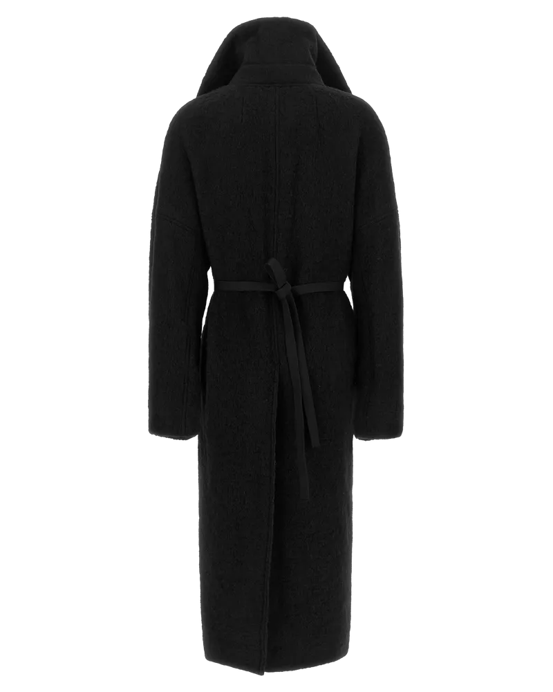 Rick Owens Women's Black Marabou Coat Clothing Black