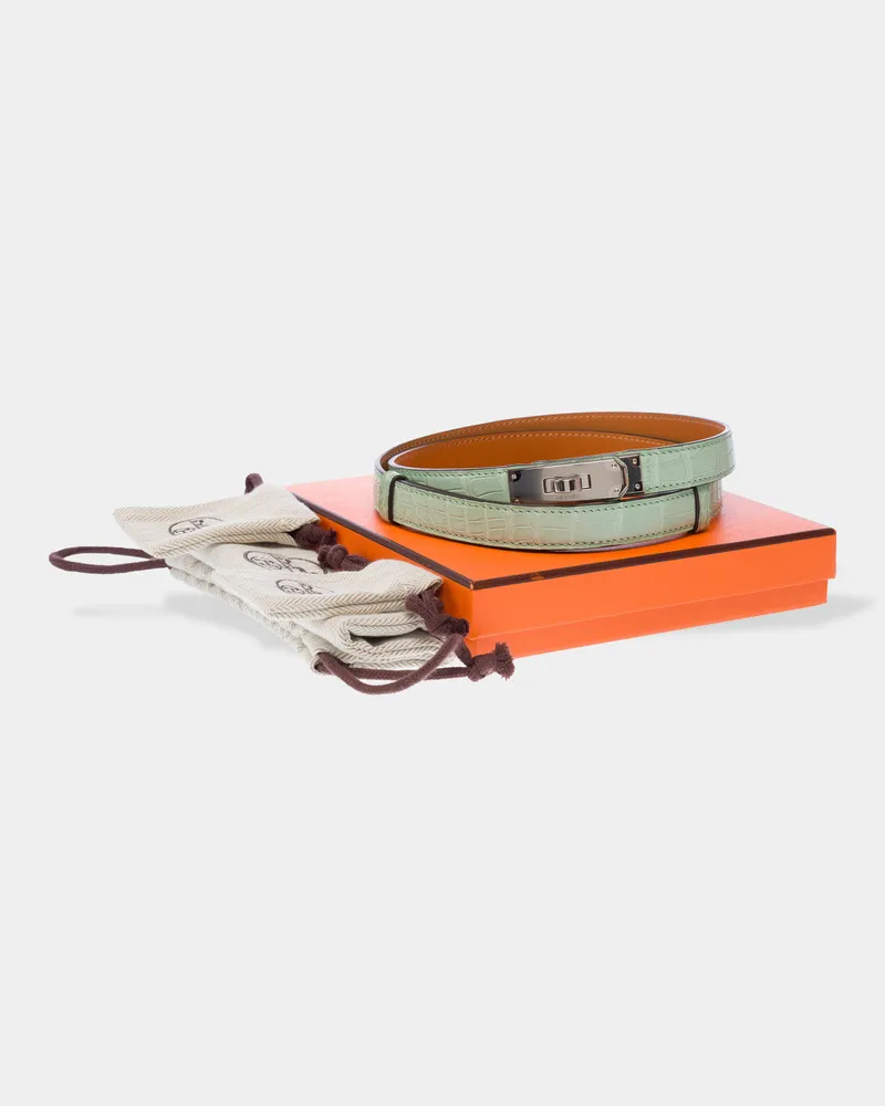 Hermès Kelly 18 Belt — Light Green Green
