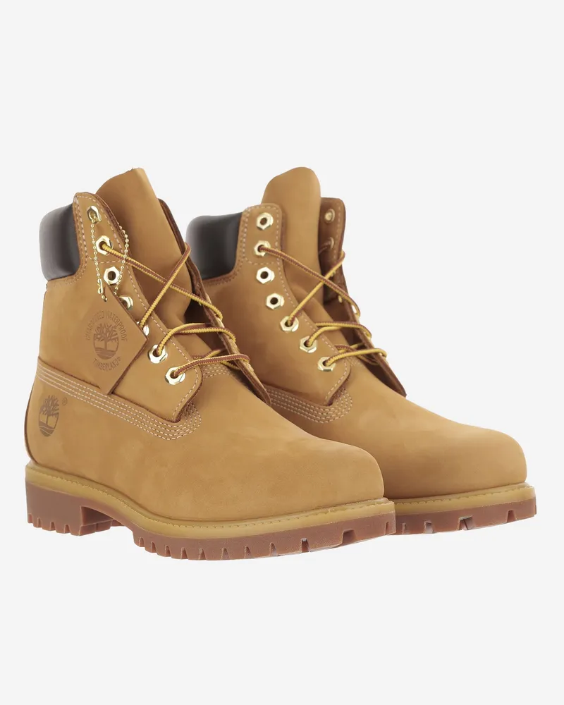 Timberland Men's Ankle Boots 6-Inch Leather Beige Beige