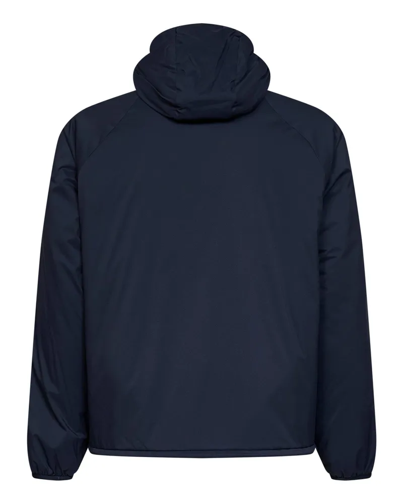Burberry Men's Hooded Jacket Dunwich Navy Blue Nylon Polyamide Bomber Navy