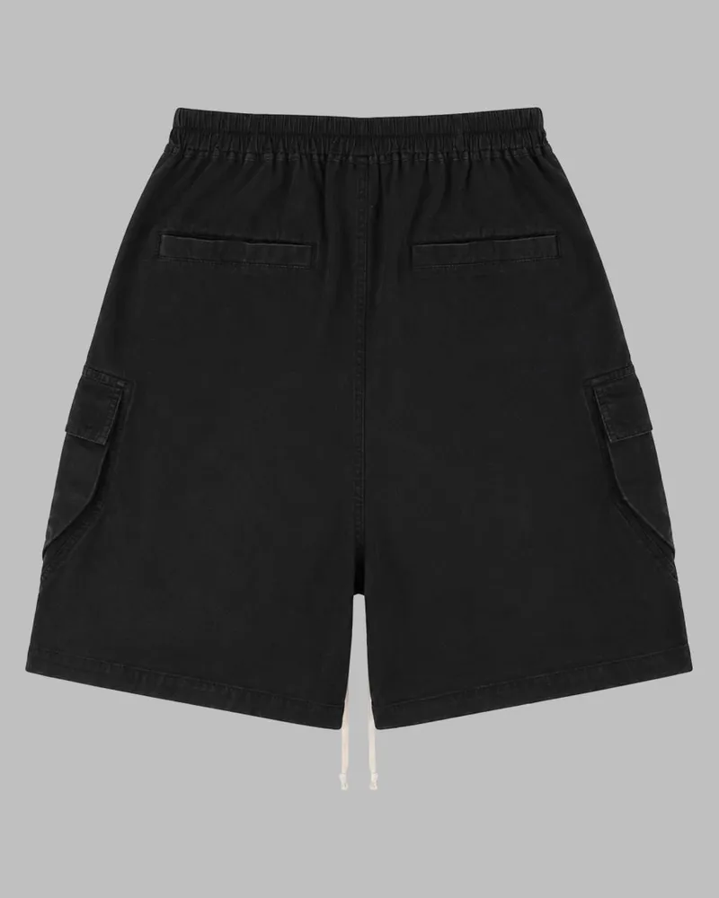 DRKSHDW by Rick Owens Men's Shorts Cargobela Black Cotton Black