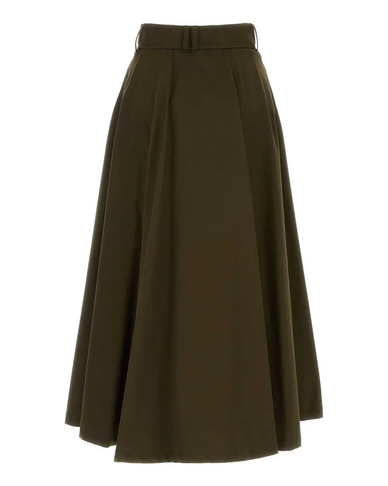 Burberry Women's Olive Green Cotton Skirt Juniper Gonne Green
