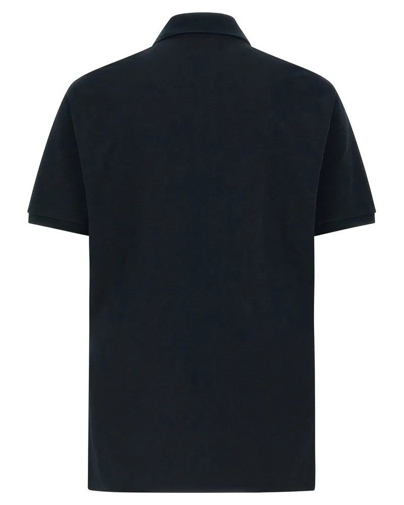 Gucci Embroidered Stretch Cotton Polo Shirt — Black Black