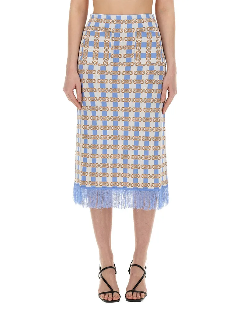 Baum und Pferdgarten Viscose Blend Skirt — Blue Blue
