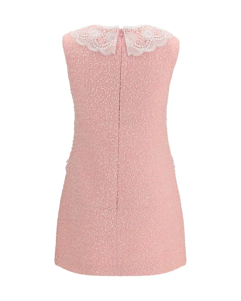 Self-Portrait Women's Multicolor Polyester Casual Dress Pink