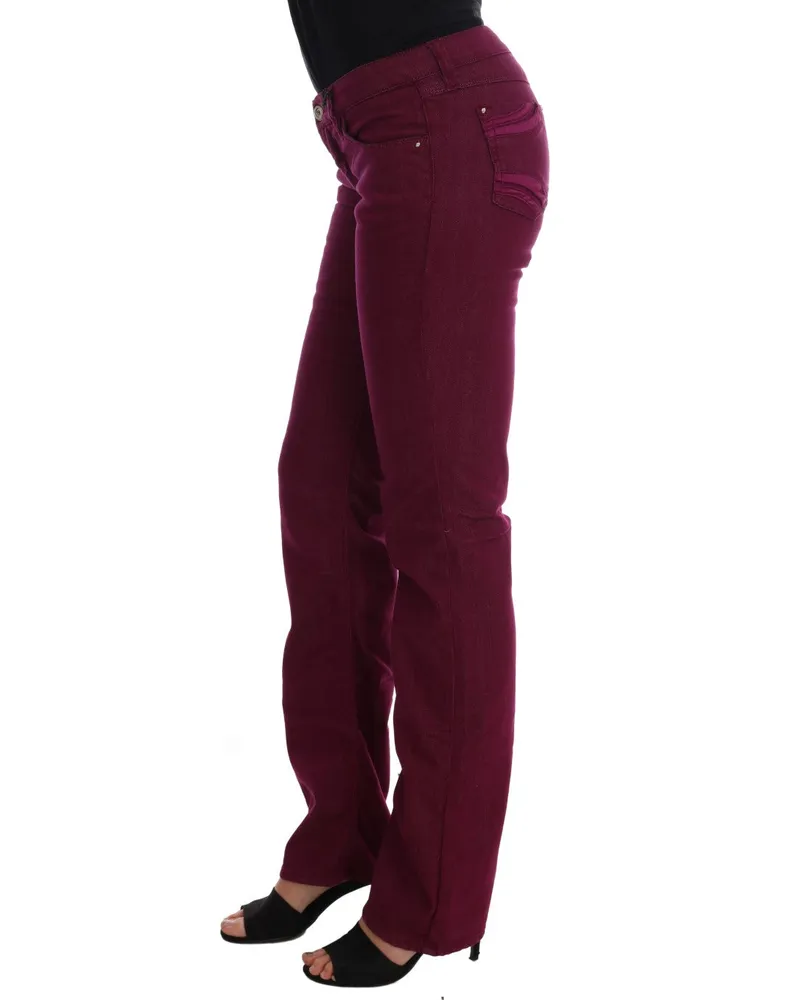 CoSTUME NATIONAL Women's Red Wash Cotton Stretch Denim Jeans Clothing Red