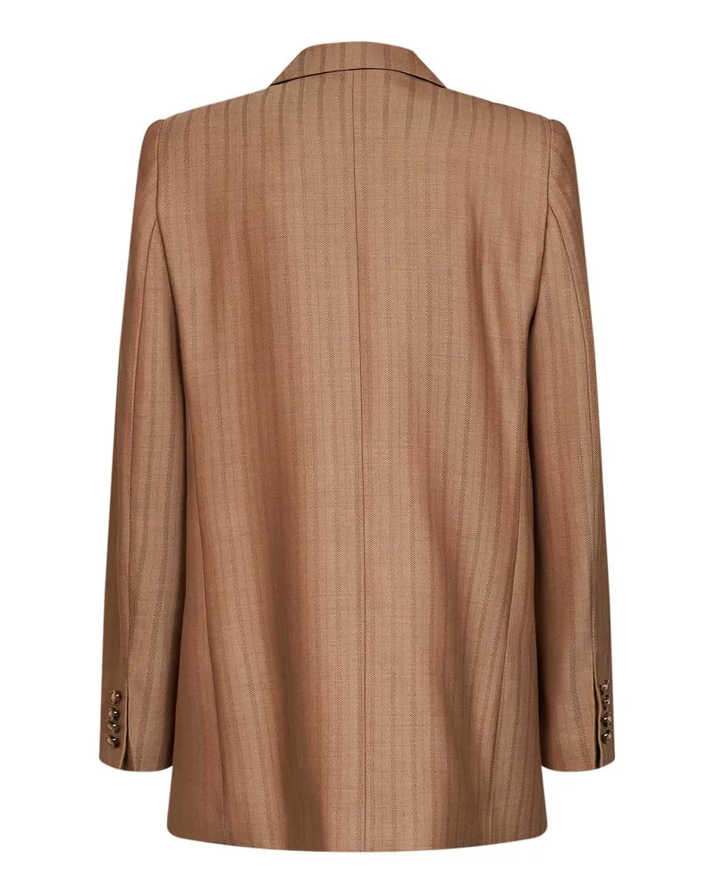 Etro Women's Blazer, Double-Breasted Wool, Mud Jacket Brown