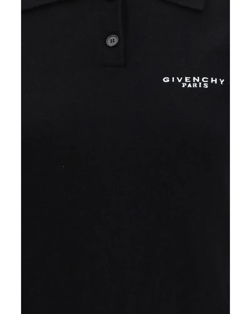 Givenchy Women Polo Sweater Wool And Cashmere Black Top Black