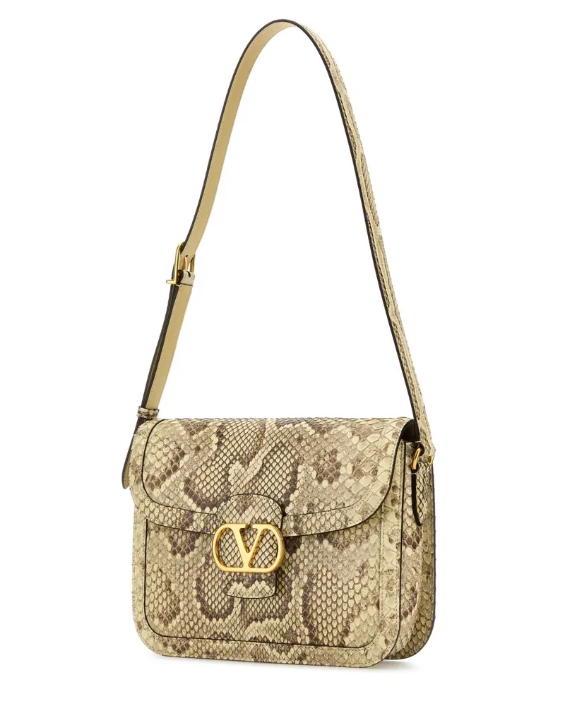 Valentino Garavani Women's Printed Leather 9to5 Shoulder Bag Creamwinterwhite Borse A Tracolla Beige