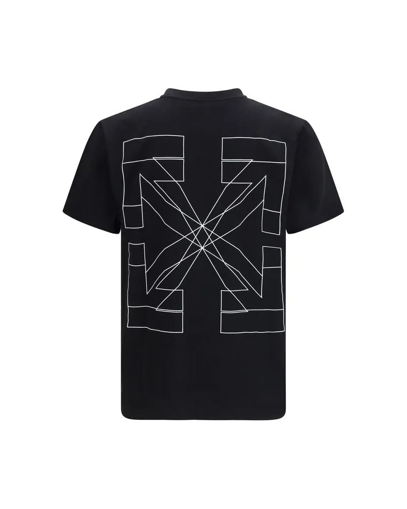 OFF-WHITE Men Black Cotton T-Shirt Black