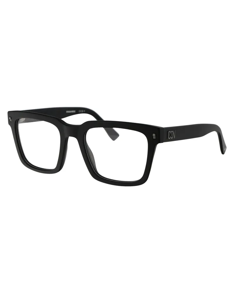 Dsquared2 Men's Sunglasses Icon0013 Matte Black Acetate Glasses & Frames Black