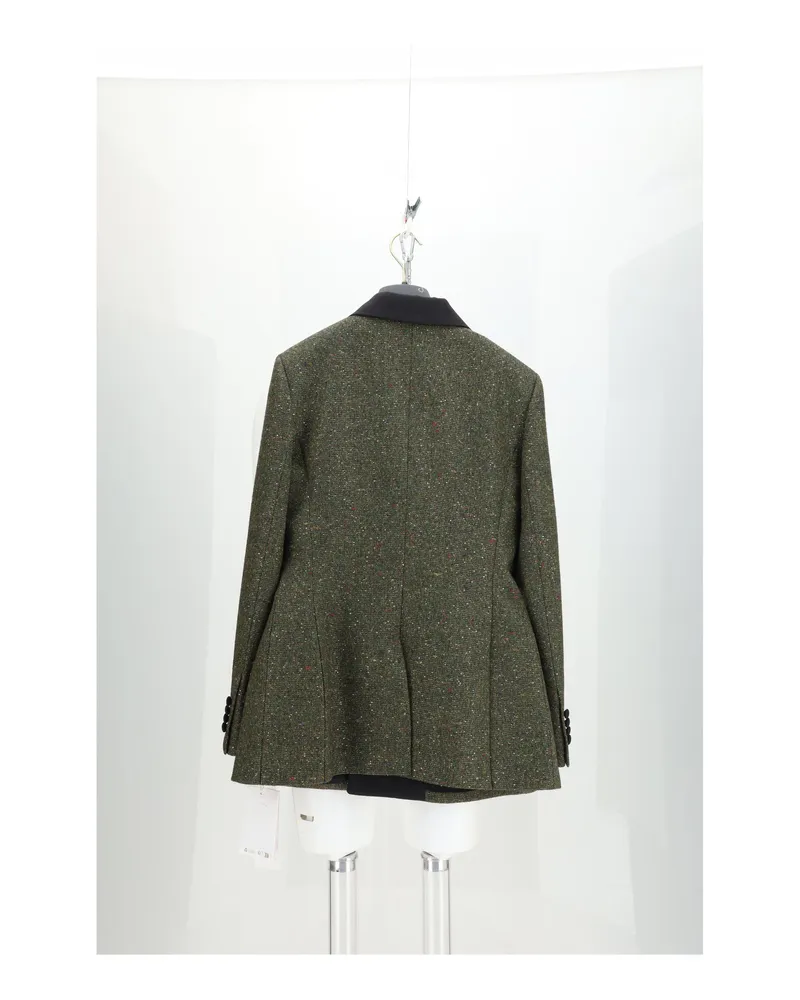 Dior Women's Blazer Green Polyester Blazers Jacket Green