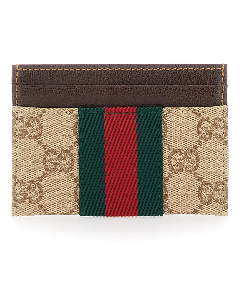 Gucci Women's Card Holder Beige Accessory Beige