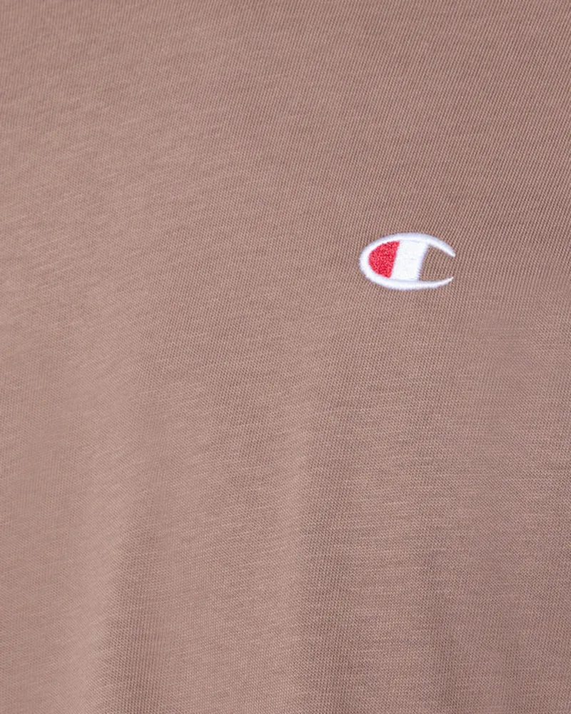 Champion Cotton Jersey Long-Sleeve T-Shirt — Taupe Taupe
