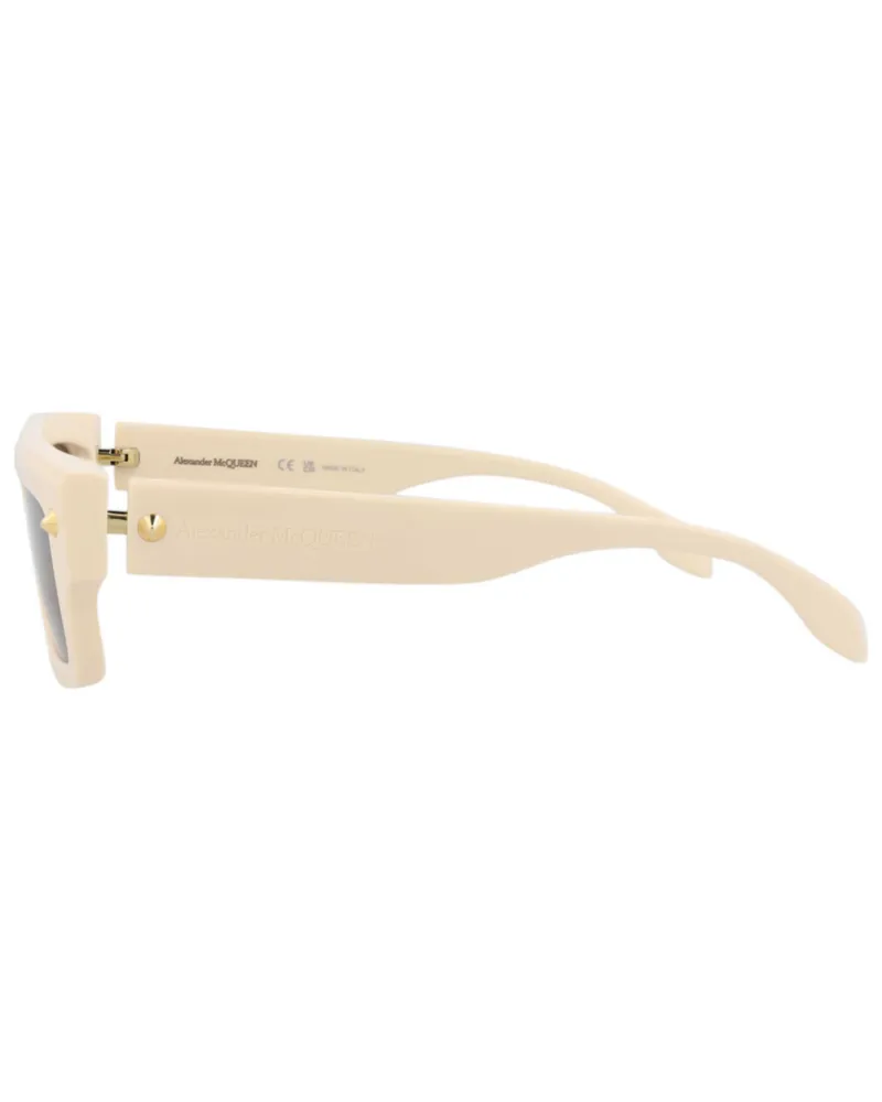 Alexander McQueen Preloved -  Unisex 52 Mm Ivory Sunglasses Am0427s-30014622-004 One Color Beige