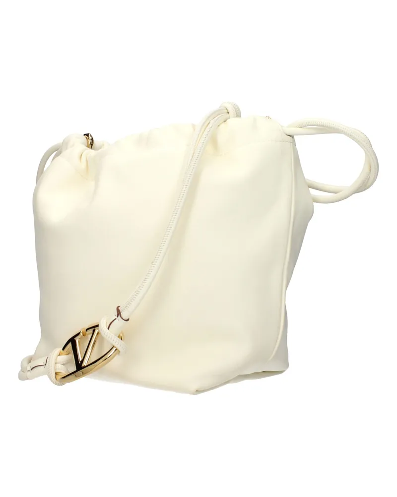 Valentino Garavani Women's Beige Leather Shoulder Bag Beige