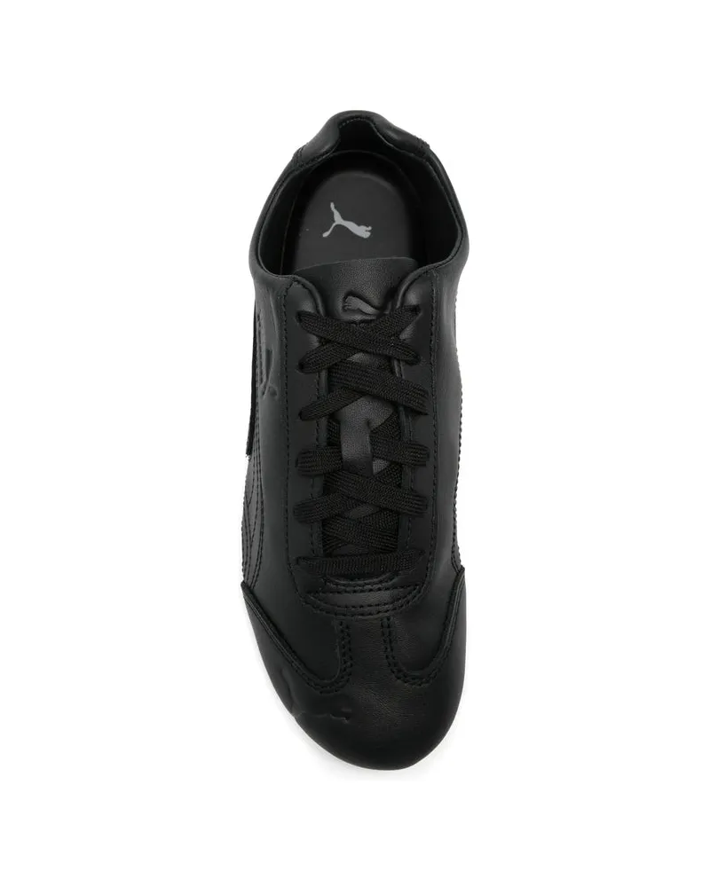 Puma Calf Leather Sneakers — Black Black