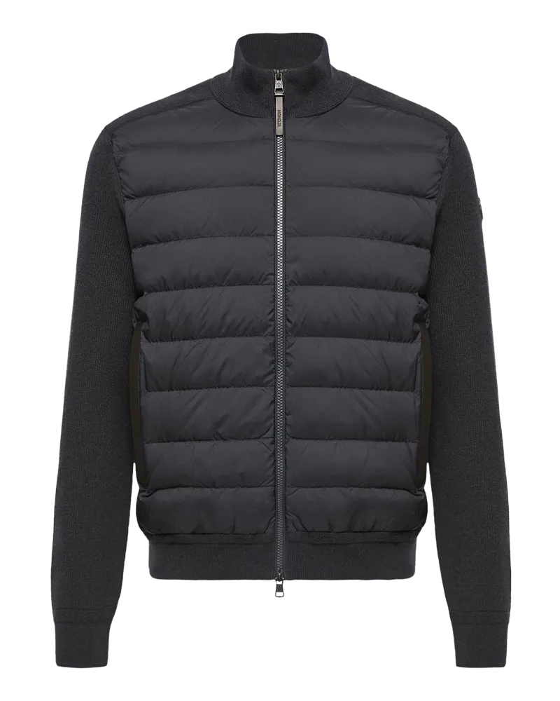 Moncler Quilted Hybrid Down Jacket — Navy Navy