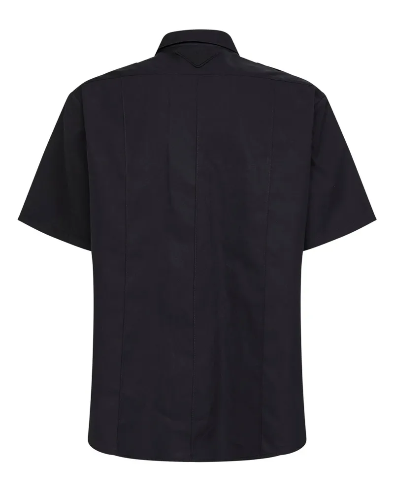 Prada Women's Short-Sleeved Shirt Black Cotton Black