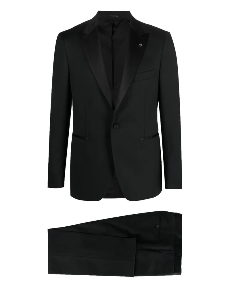 Tagliatore Virgin Wool Pant Suit — Black 