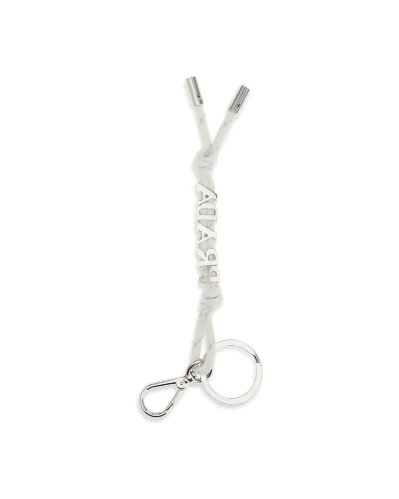 Prada Men's White Recycled Polyamide Keychain Accessory White