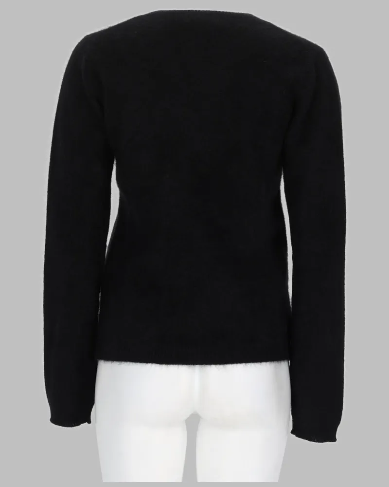 P.A.R.O.S.H. P.A.R.O H. Raccoon Knit Sweater — Black Black