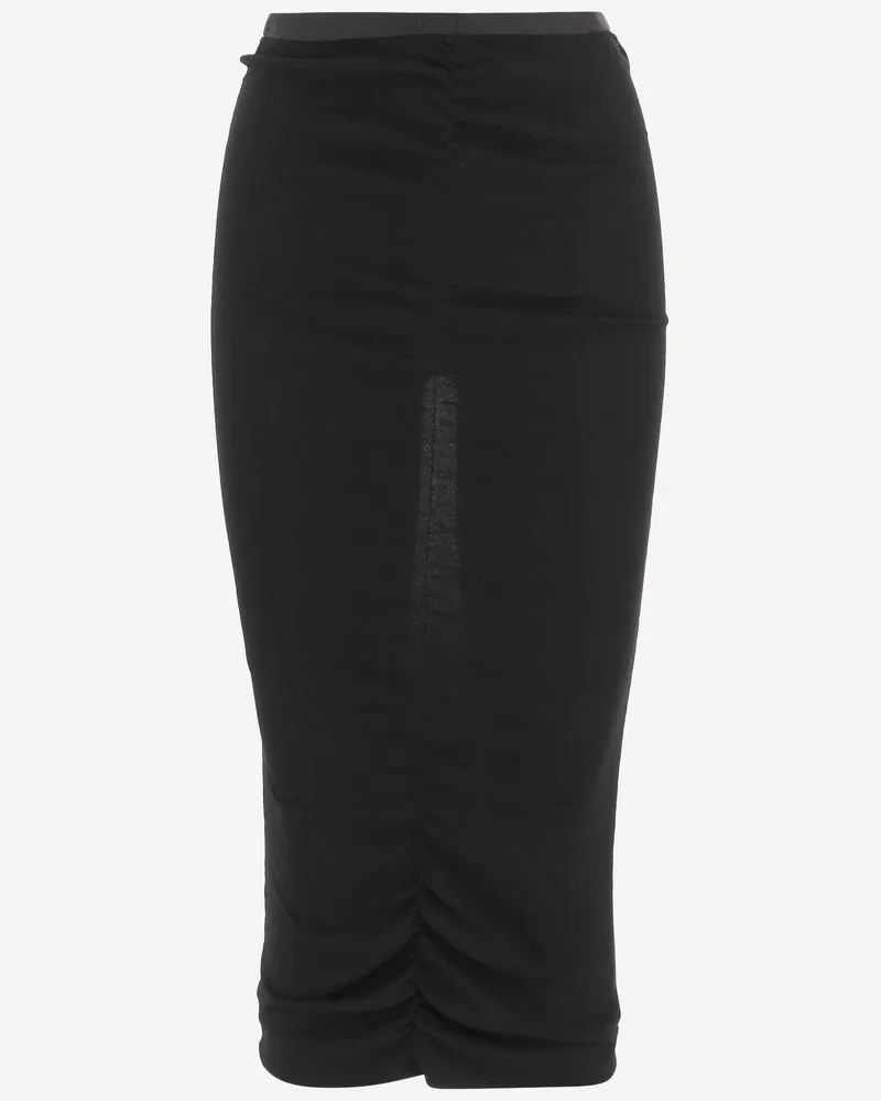 Valentino Garavani Women's Skirt With Ruffles Black Viscose Black