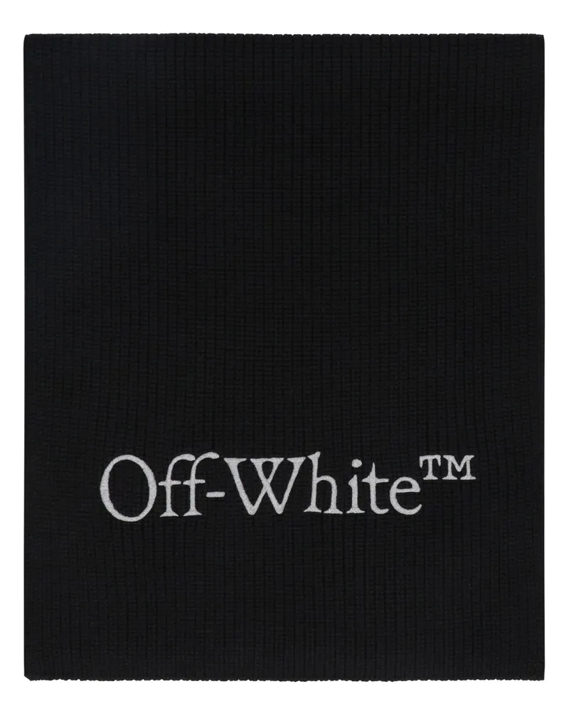 OFF-WHITE Men's Virgin Wool Scarf Black Scarfs Black