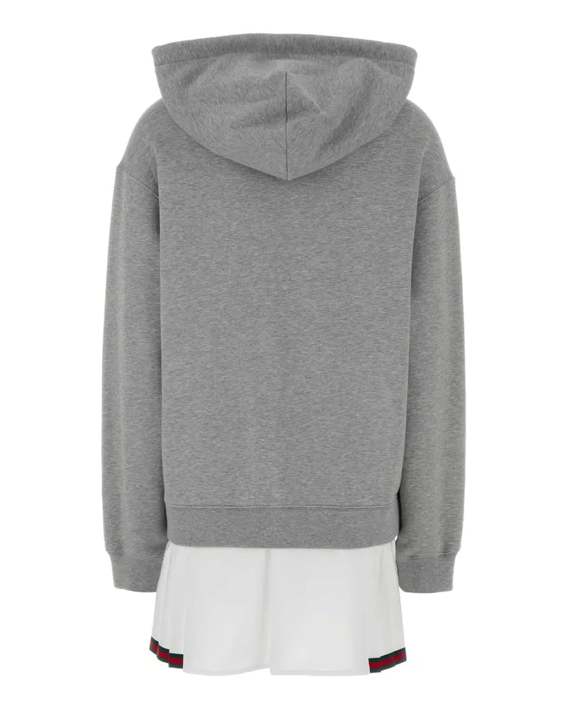 Gucci Women's Grey Cotton Sweatshirt Dress Blgbmblvrvbl Exterior: Abiti Gray
