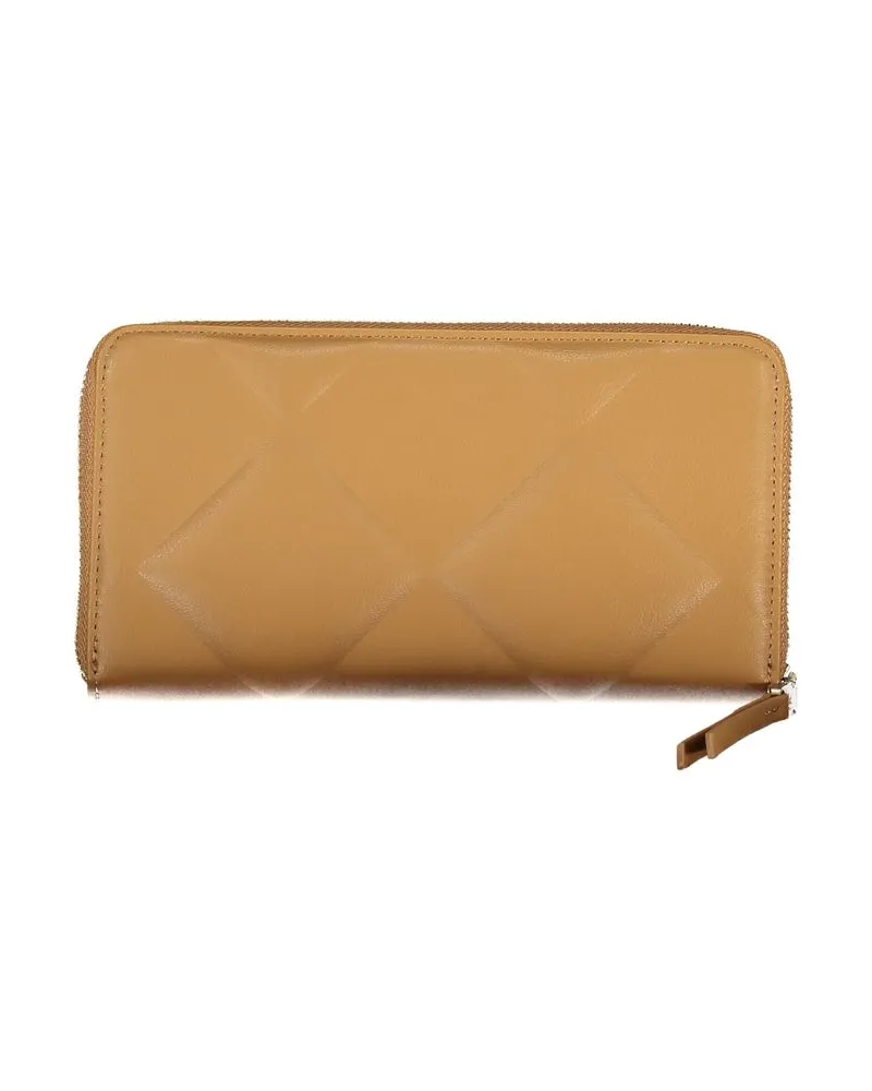Calvin Klein Quilted Polyurethane Wallet — Brown Brown