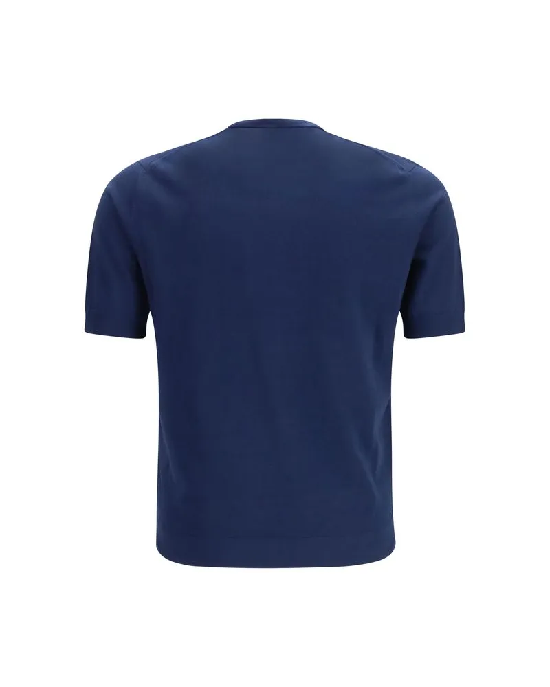 Prada Men's Blue Cotton T-Shirt Navy