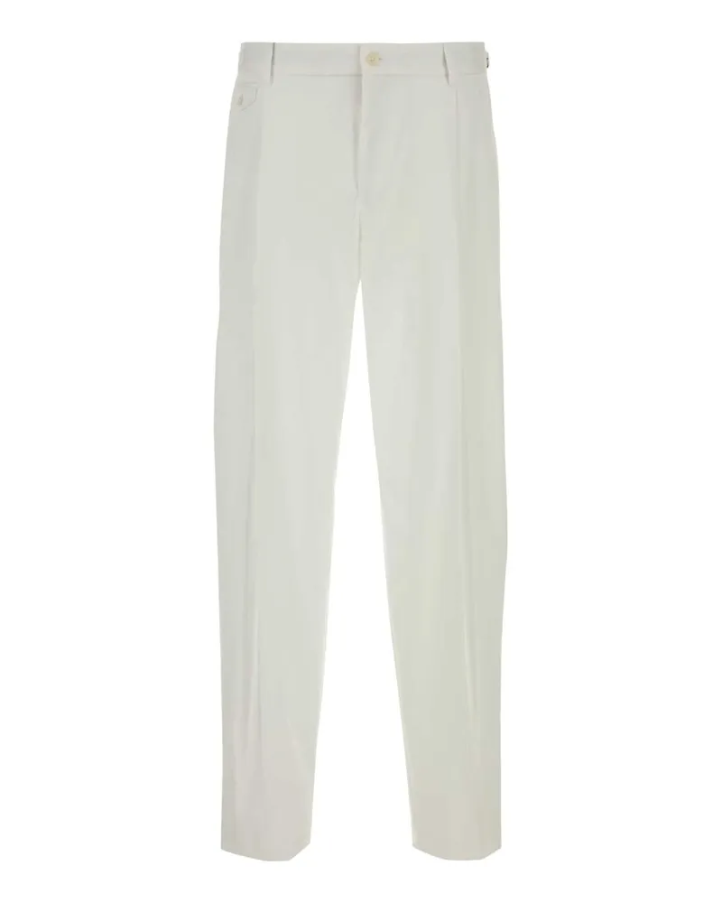 Dolce & Gabbana White Cotton Trousers — White White