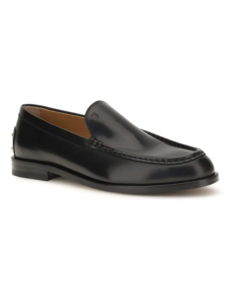 TOD'S Women's Gommino Leather Loafers Nero Calf Bos Taurus Black