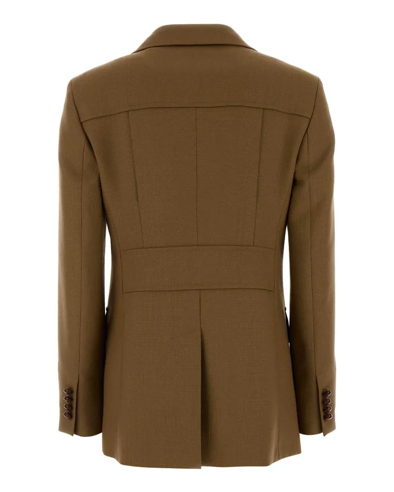 Max Mara Women's Camel Wool Locusta Blazer Cammello Giacche E Gilet Jacket Beige