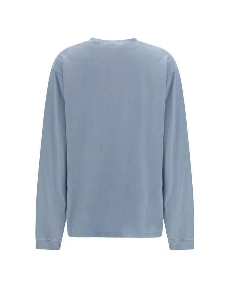 Alexander Wang Logo Cotton T-Shirt — Blue Blue