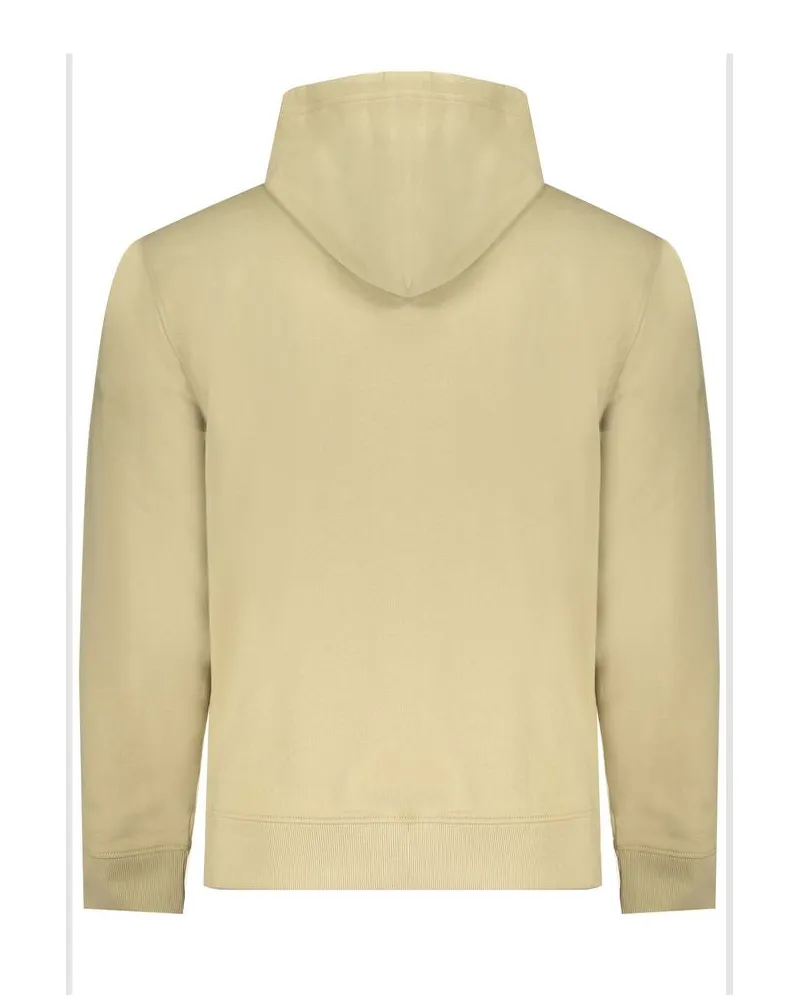 Calvin Klein Logo Embroidered Hoodie — Beige Beige