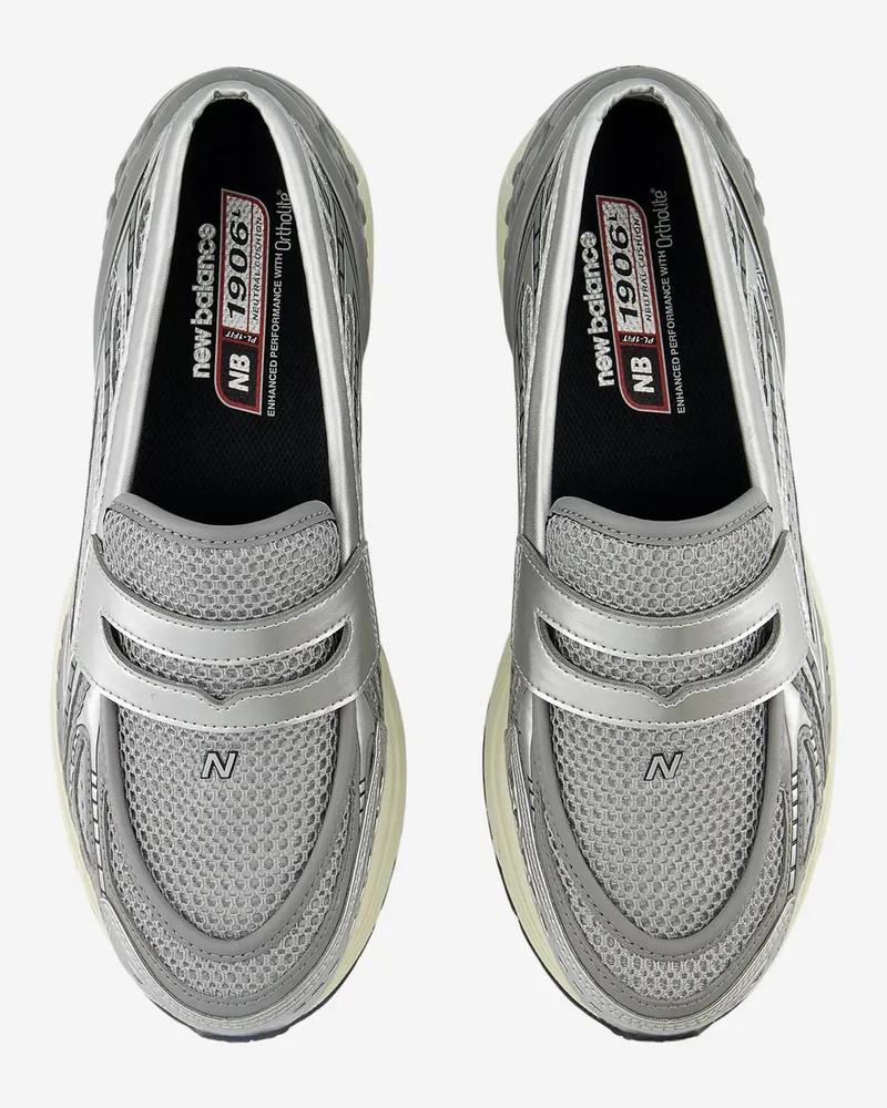 New Balance Unisex Sneakers Silver Mesh Trainers Silver
