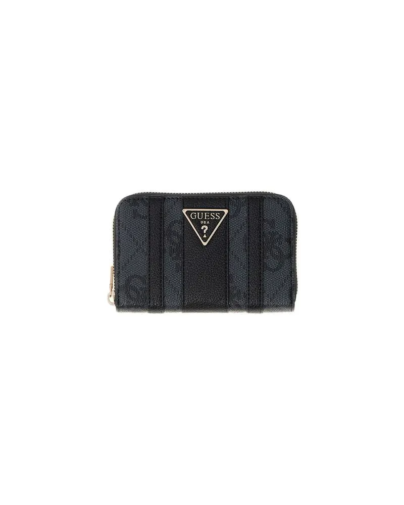 Guess Women's Wallet Coal Logo Polyurethane Bags Black