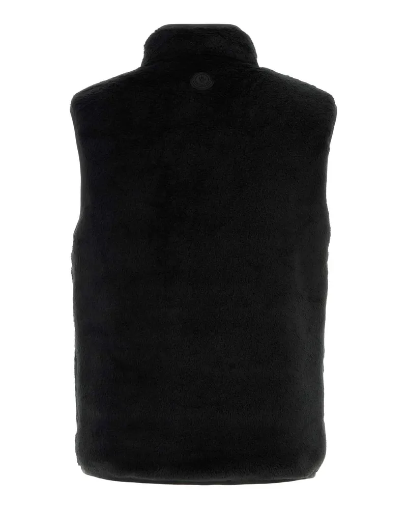 Moncler Eco Fur Down Vest — Black Black