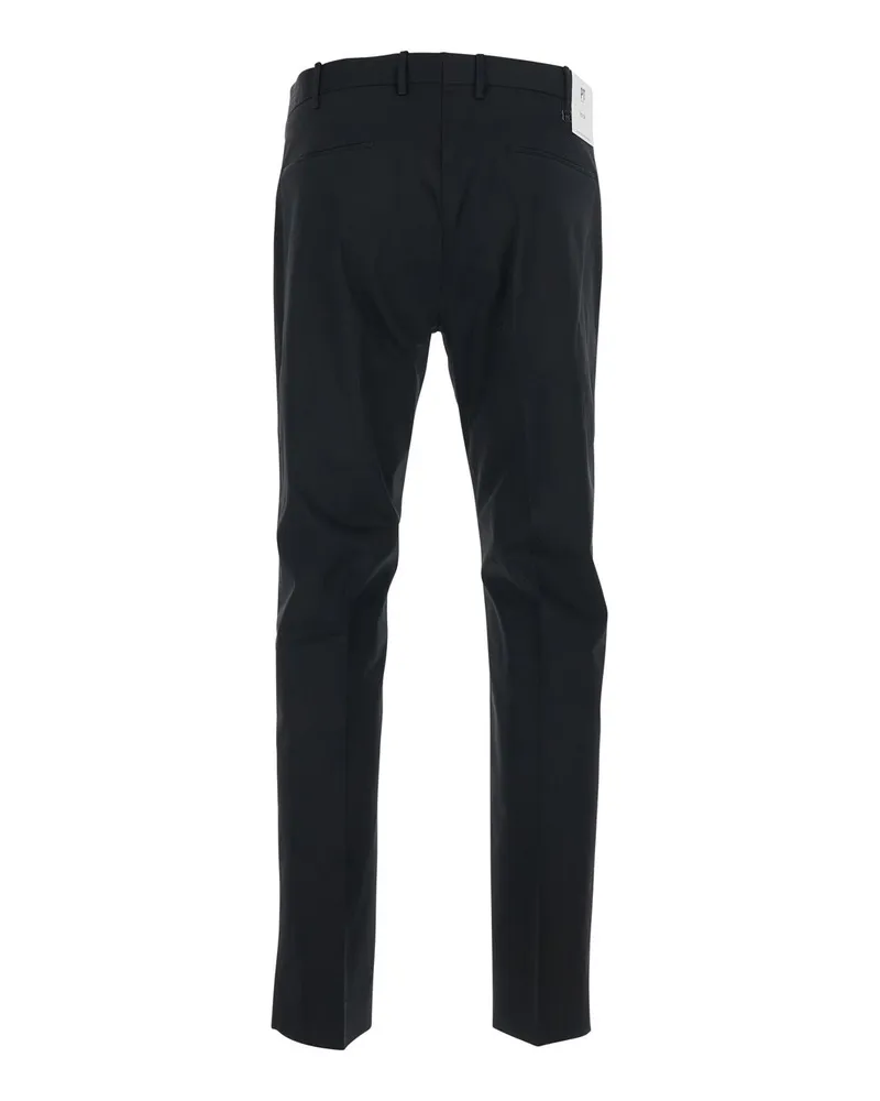 PT TORINO Stretch Cotton Trousers — Black Black