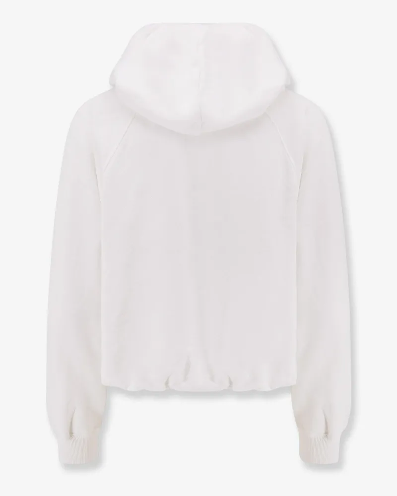 Ralph Lauren Women Hooded Cotton Sweatshirt White Polyester Sweatshirts Sweater White