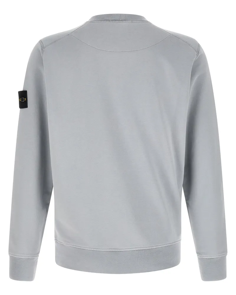 Stone Island Garment-Dyed Cotton Sweatshirt — Gray Gray