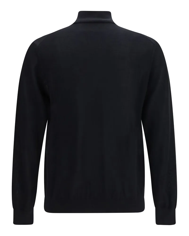 Giorgio Armani Men's Sweater High-Collar Cashmere Black (capra Hircus Black