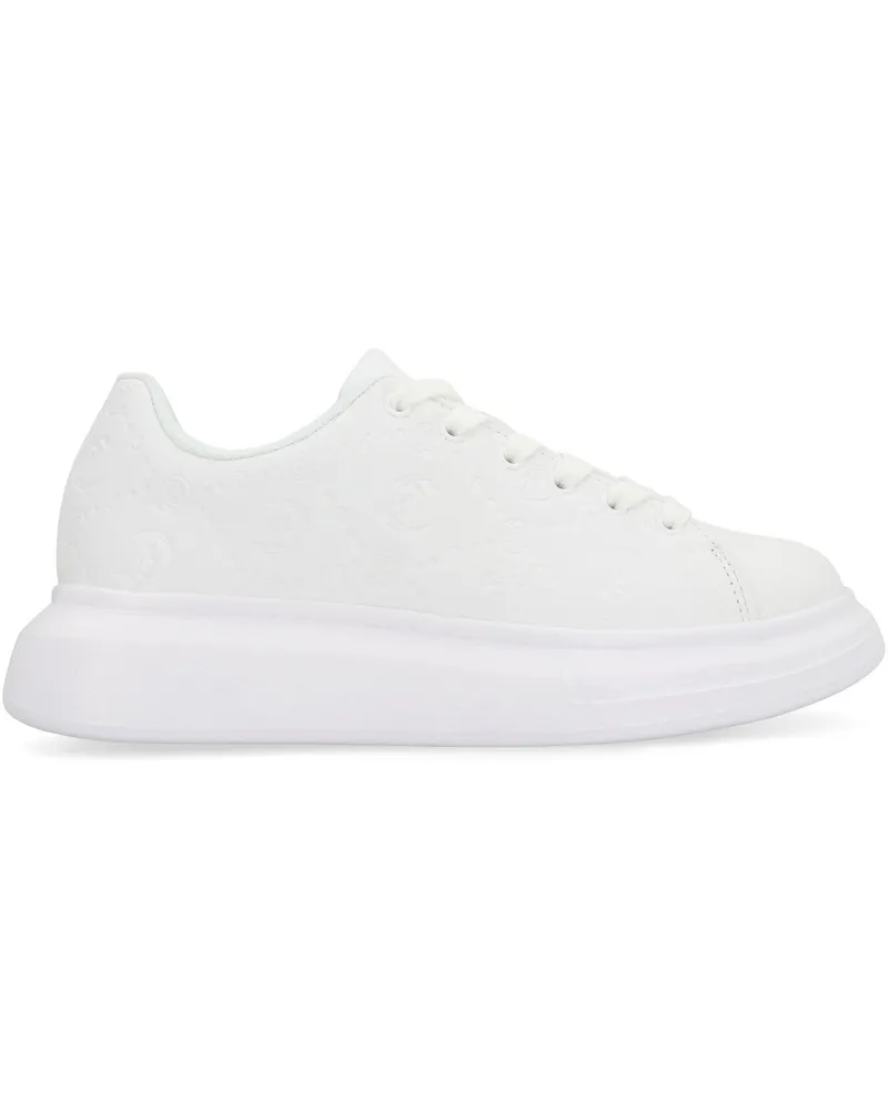 Just Cavalli Women's Leather Low-Top Sneakers White Trainers White